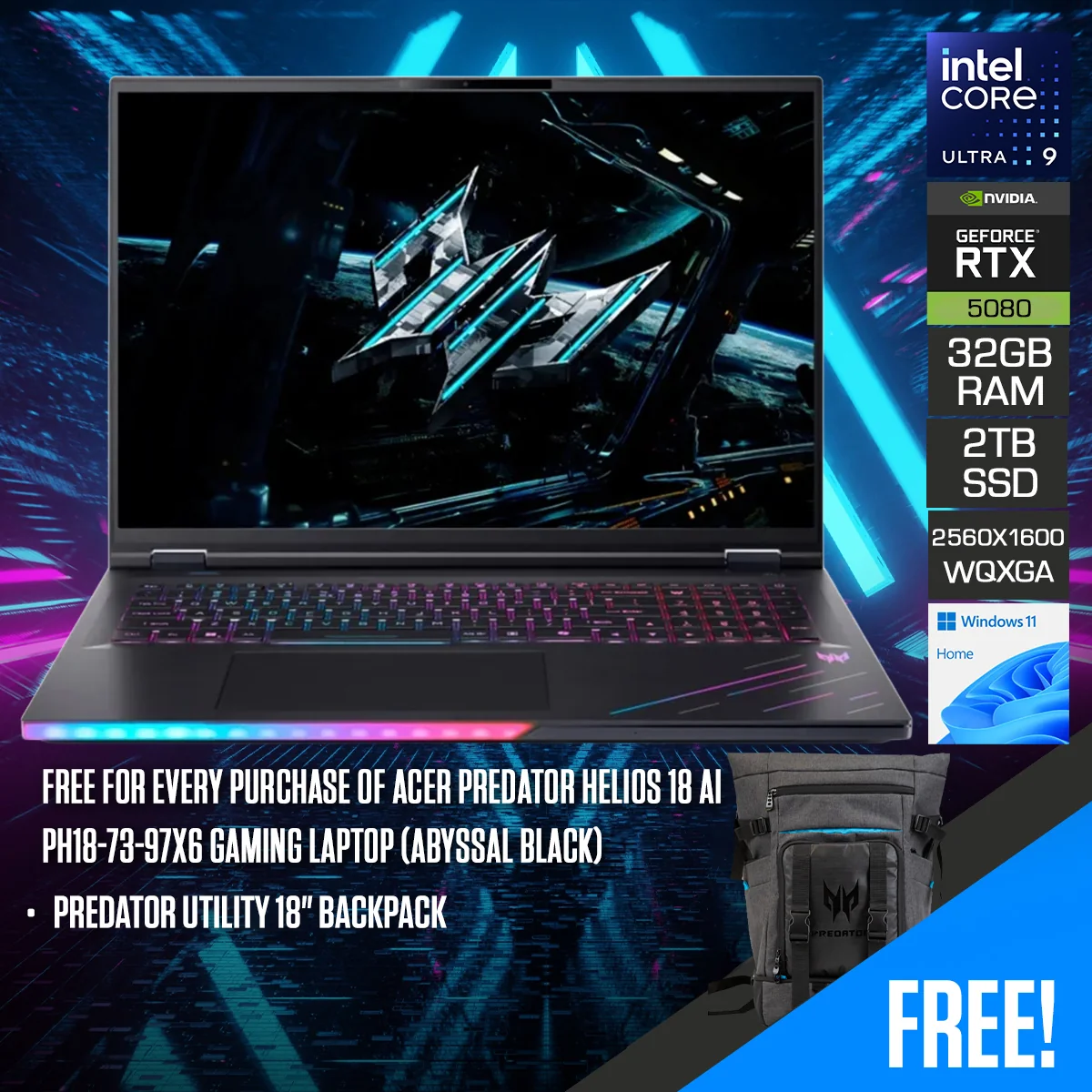 Acer Predator Helios 18 ph18 73 2.0 TB