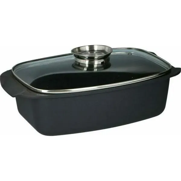 ALPINA Aluminium Roaster Glass Lid Clear ALPINA Aluminium Roaster Glass Lid Clear