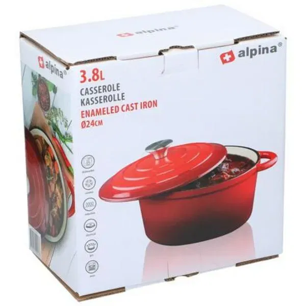 ALPINA Enameled Cast Iron Casserole 3