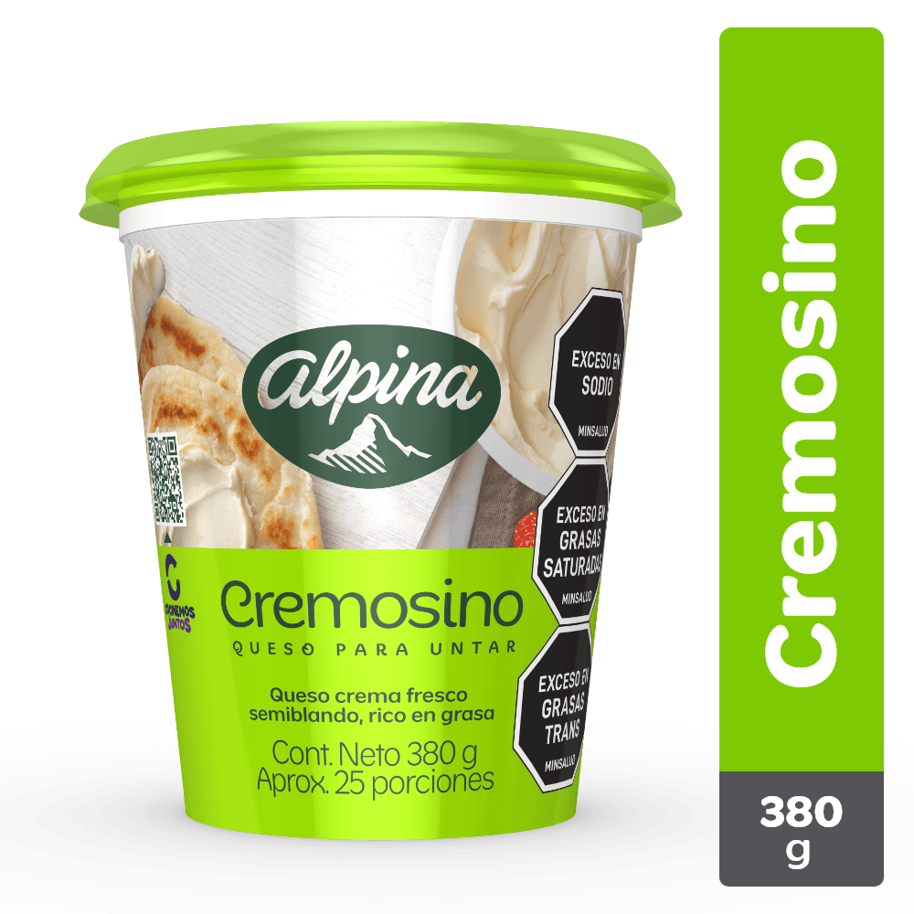 ALPINA Queso Untar Cremosino x380g refrigerado