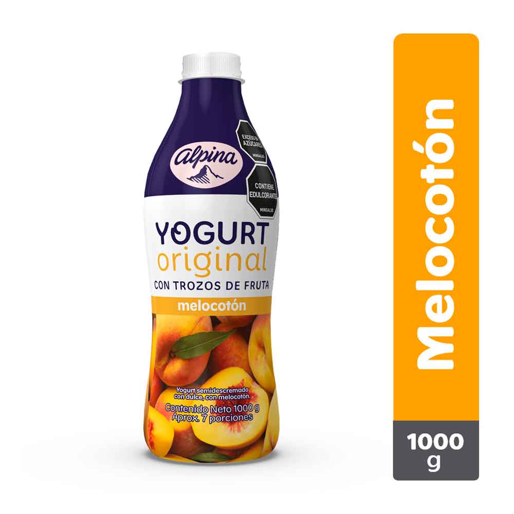 ALPINA Yogurt Melocoton x1000ml refrigerado