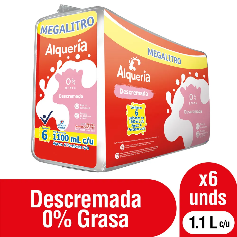 ALQUERIA Leche Descremada 0% Grasa 1