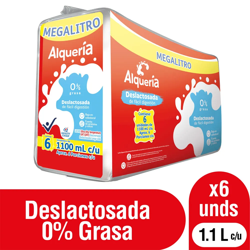 ALQUERIA Leche Deslactosada Descremada 0% Grasa ALQUERIA Leche Deslactosada Descremada 0% Grasa