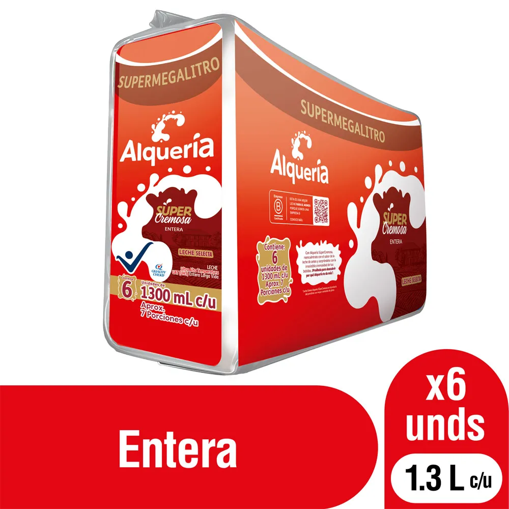 ALQUERIA Leche Entera Supercremosa 1 3l