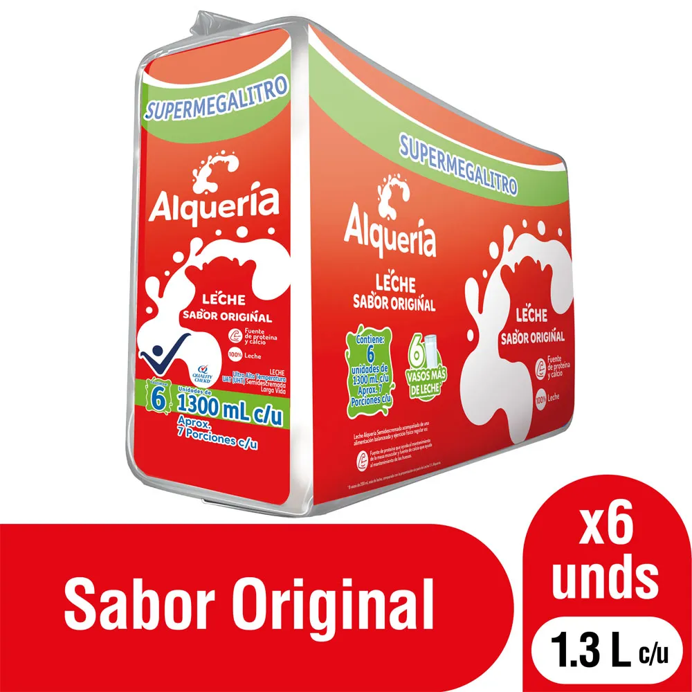 ALQUERIA Leche Sabor 1 3l x6unds ALQUERIA Leche Sabor 1 3l x6unds