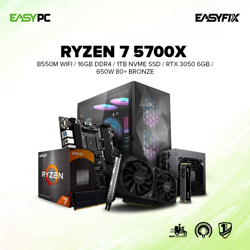 AMD Easypc 5 5600 Rtx 3050 500 GB AMD Easypc 5 5600 Rtx 3050 500 GB