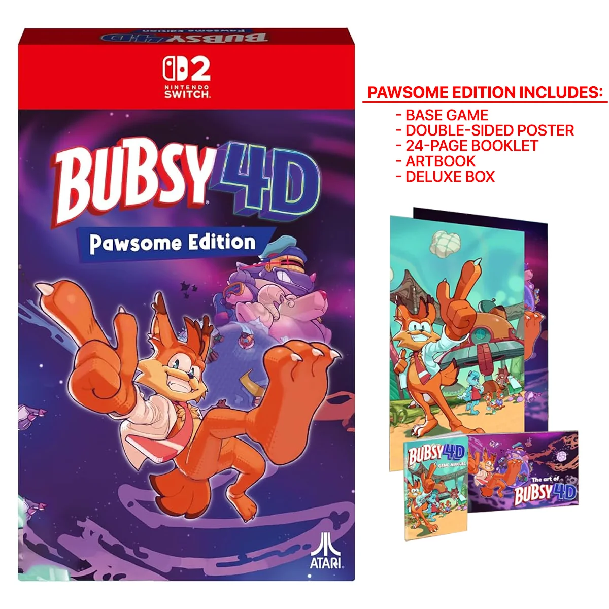 Atari Nintendo Switch 2 Bubsy 4d Pawsome