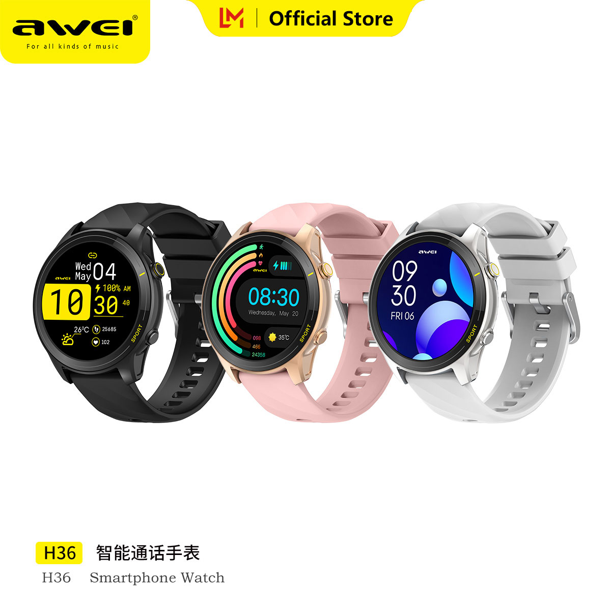 Awei Watch ip68 Waterproof Zinc Alloy