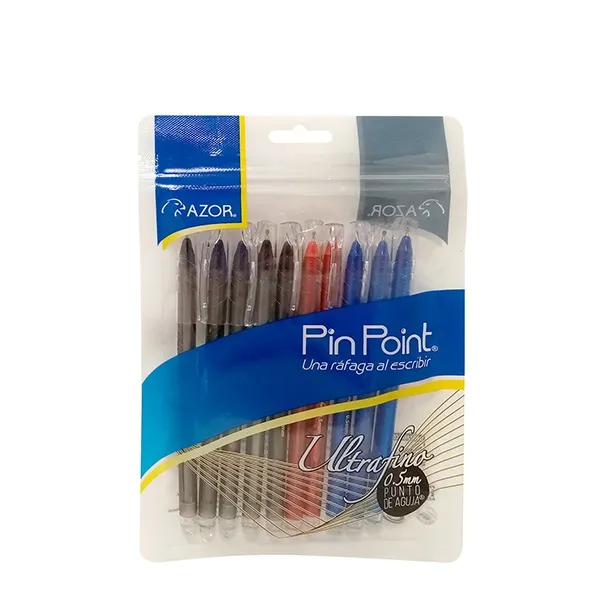 Azor Boligrafos Pin Point Multicolor Ultrafino