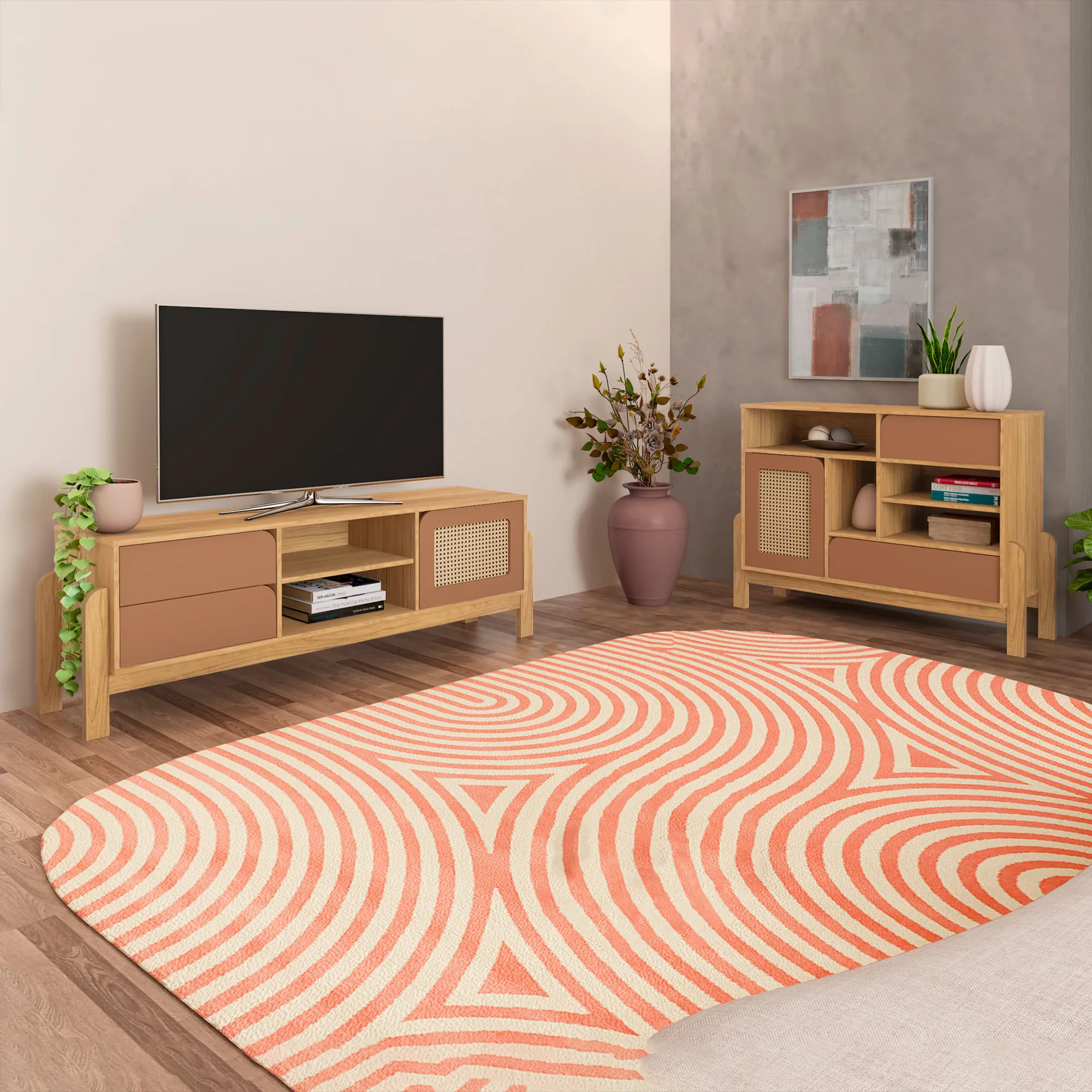 BERTOLINI Combo Mueble TV 65 Incluye