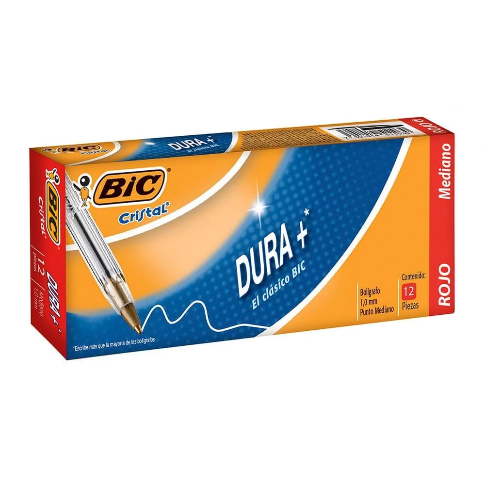 Bic Boligrafos Cristal Dura+ Medio 12