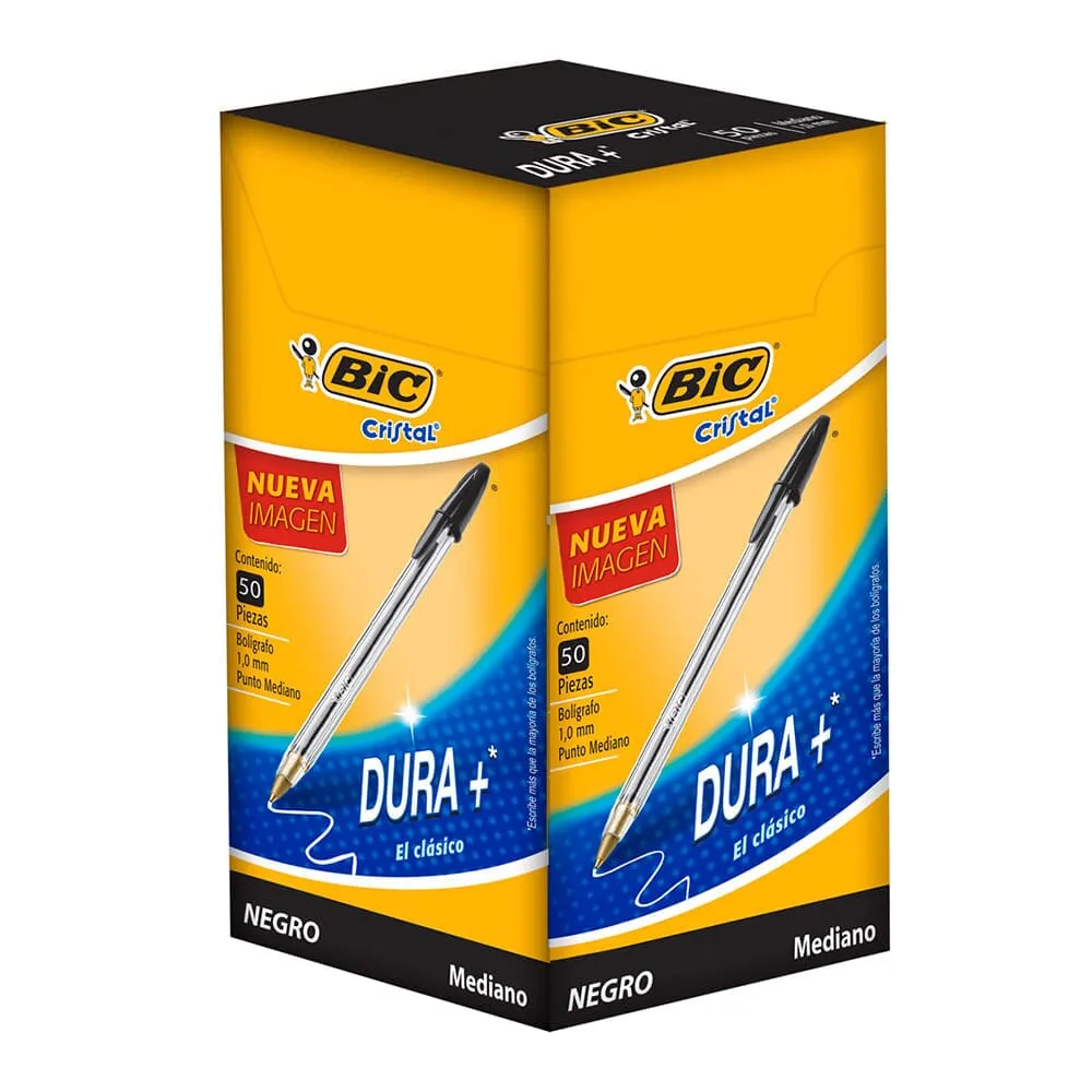 Bic Boligrafos Cristal Dura+ Medio 50