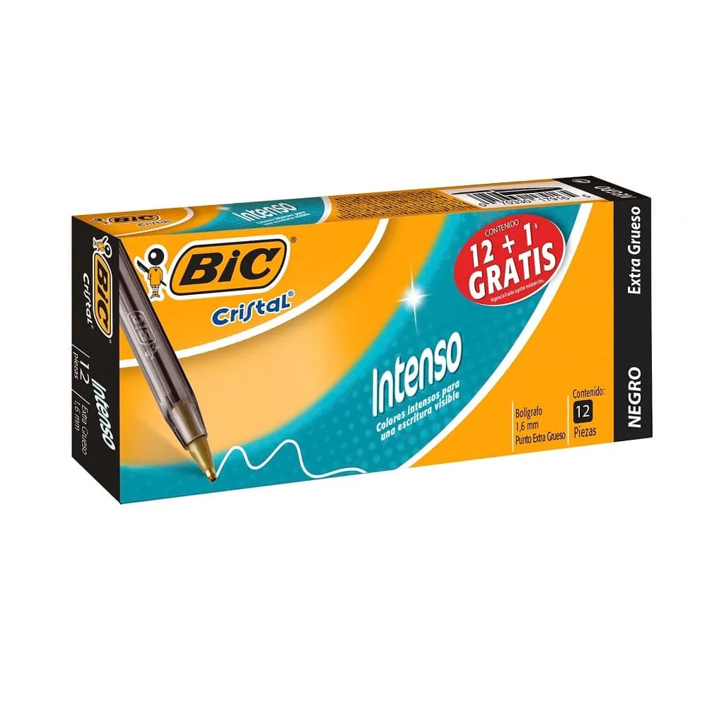 Bic Boligrafos Cristal Intenso Extragrueso 12