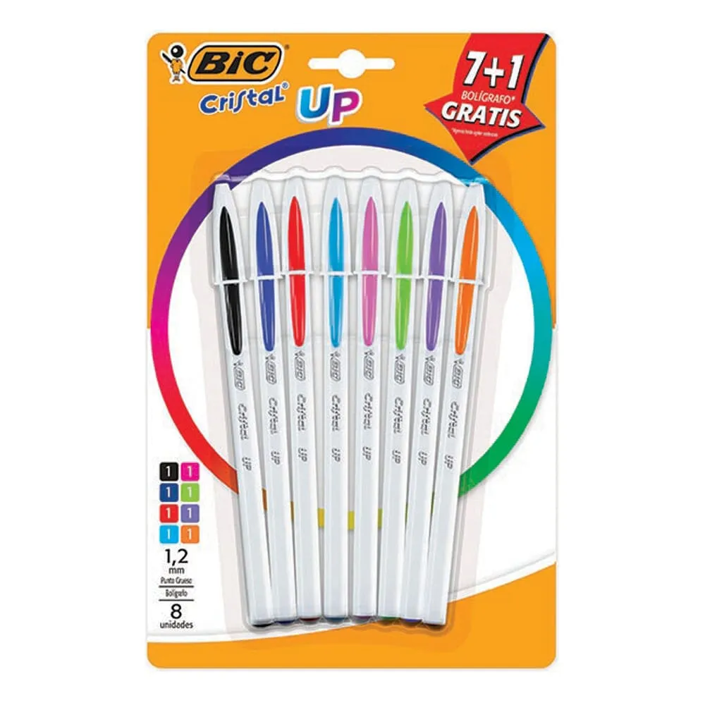 Bic Boligrafos Cristal Up Multicolor Grueso