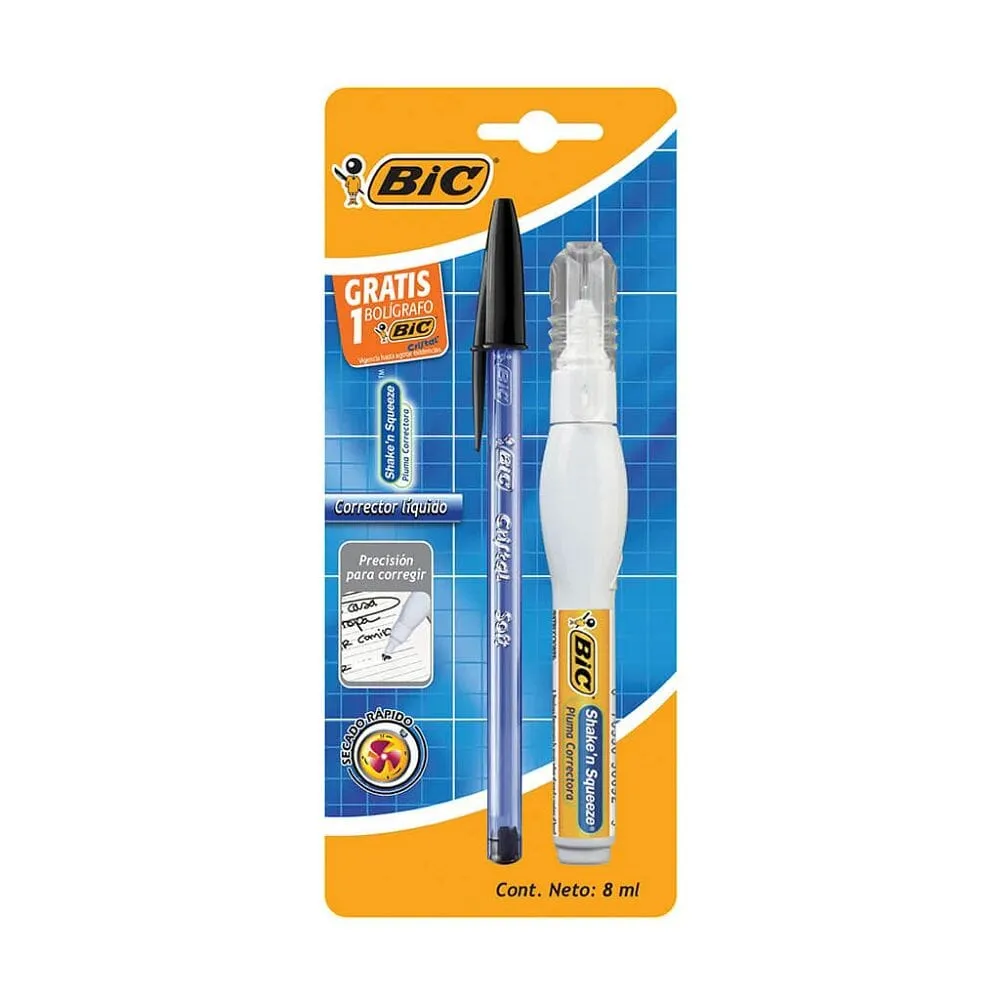 Bic Corrector Liquido Shake N Squeeze