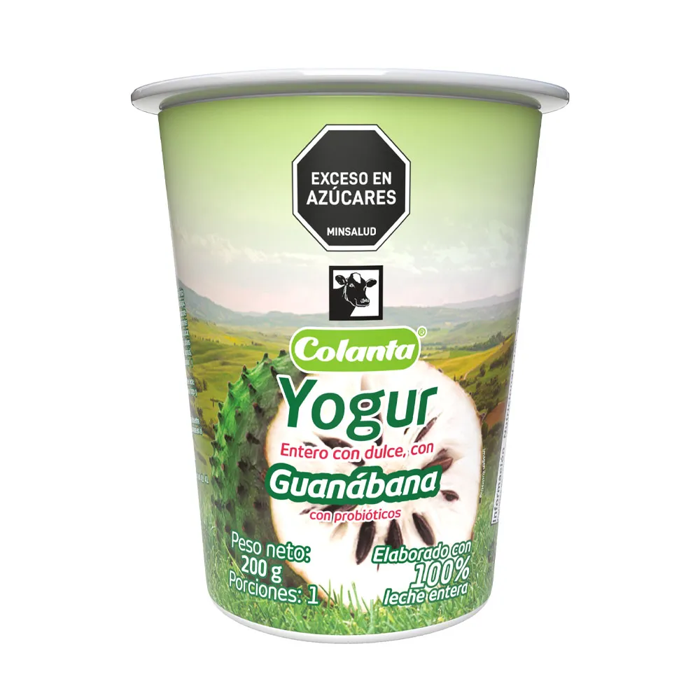 COLANTA Yogurt Guanabana Vaso x200g refrigerado