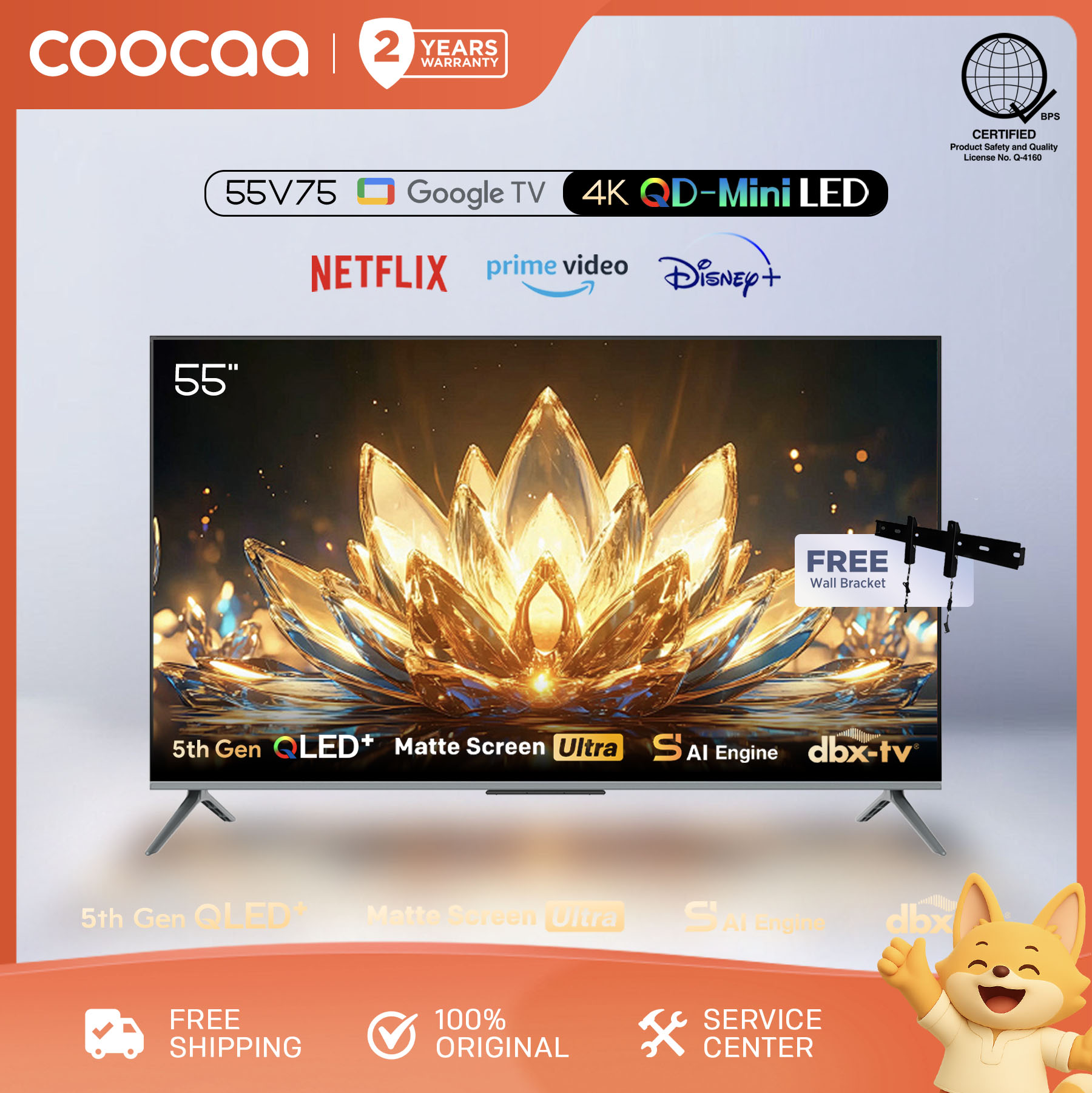 Coocaa 【new】coocaa 55 4k Mini Qled