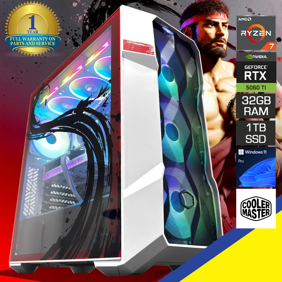 DataBlitz Sophos td500 Ryu Desktop Pc 1 TB