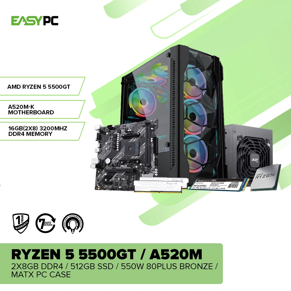 Desktop Computers 5 5500gt Desktop Pc Zen 512 GB
