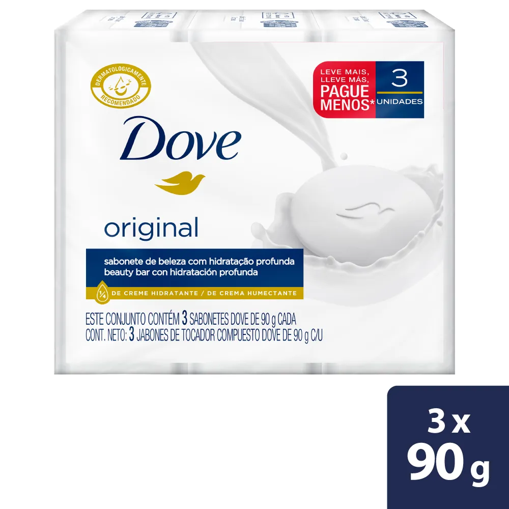 DOVE Jabon Barra x3 Und x90grs