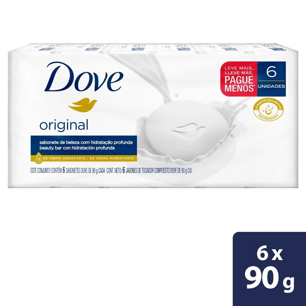 DOVE Jabon Barra x6 Und x90grs DOVE Jabon Barra x6 Und x90grs
