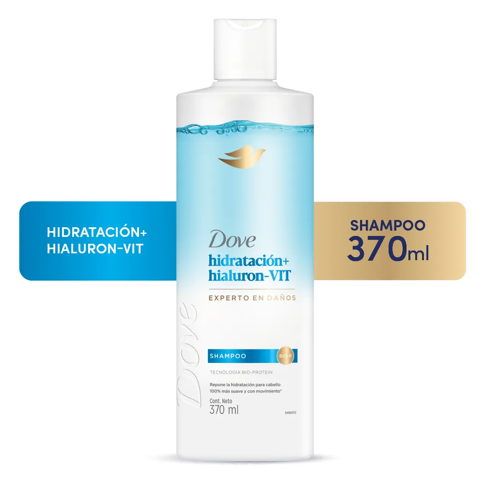 DOVE Shampoo Hidratacion Hialuronico Vitamina 370ml 370ml DOVE Shampoo Hidratacion Hialuronico Vitamina 370ml 370ml