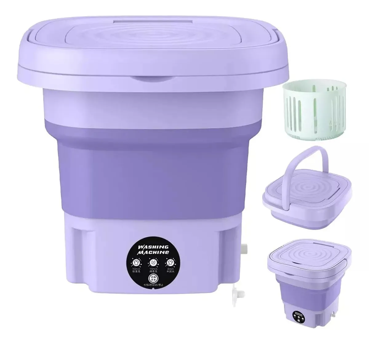 Generico Mini Lavadora Portatil Plegable Secadora no aplica