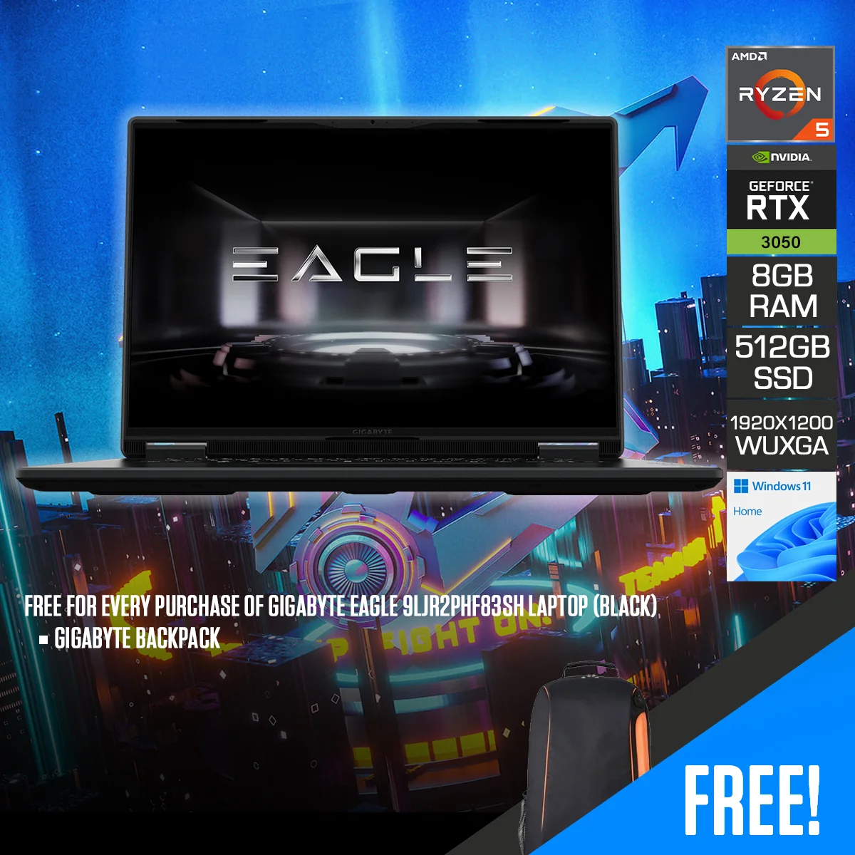 GIGABYTE Eagle 9ljr2phf83sh 16 Fhd+ 1920x1200 512 GB