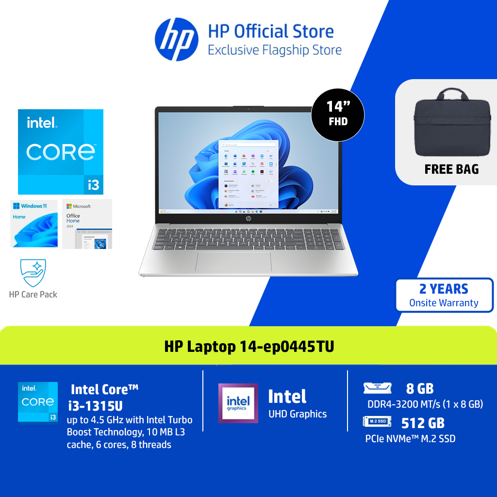 HP Laptop 14-ep0445tu Intel Core i3 512 GB