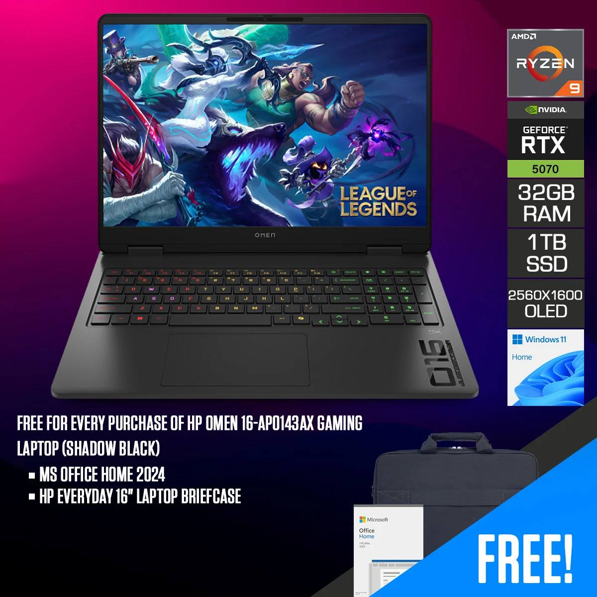 HP Omen 16 ap0143ax 16 Wqxga 1 TB