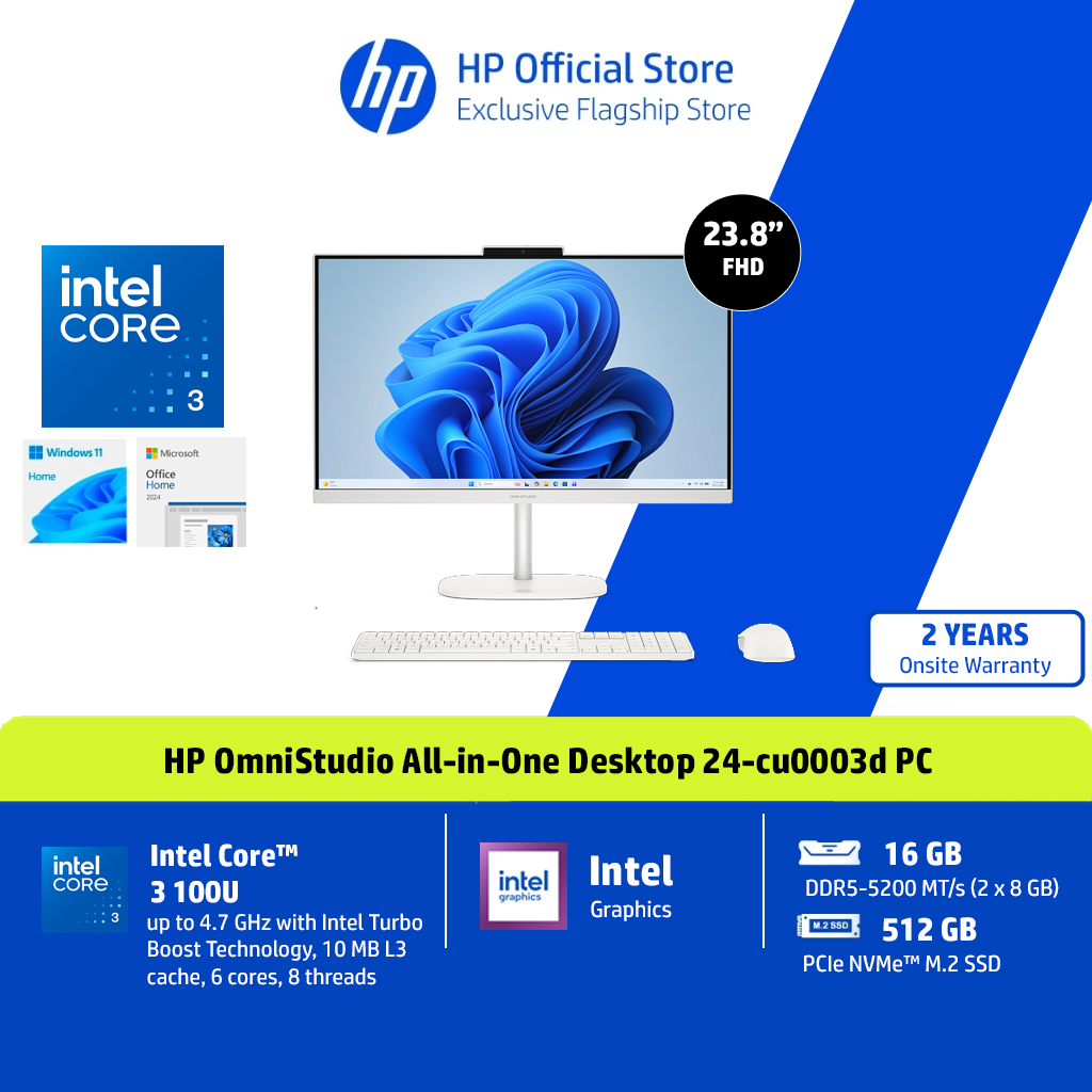HP Omnistudio Aio Desktop 24-cu0003d Pc 512 GB