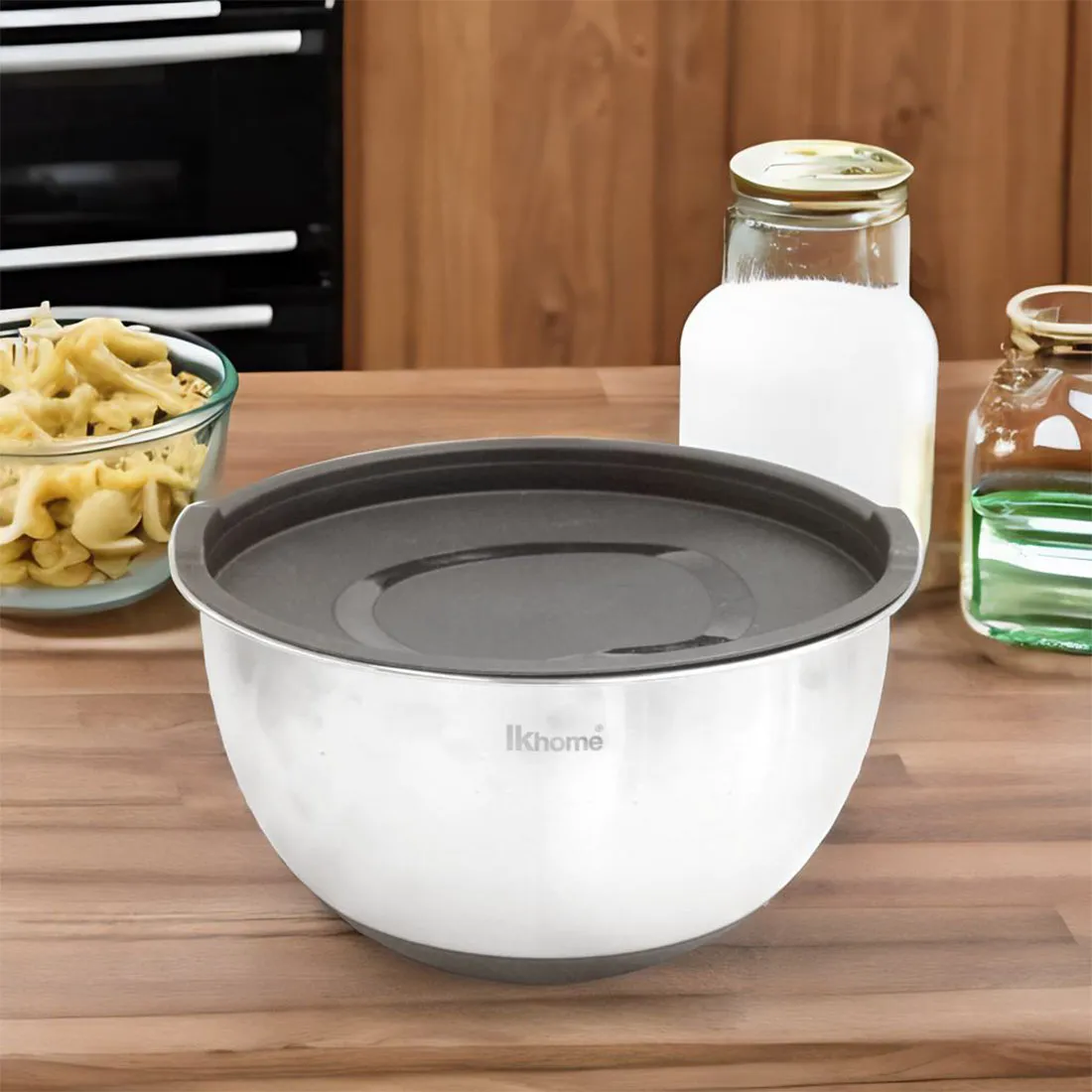 Ikhome Bowl Tapa Silicona Redondo Acero