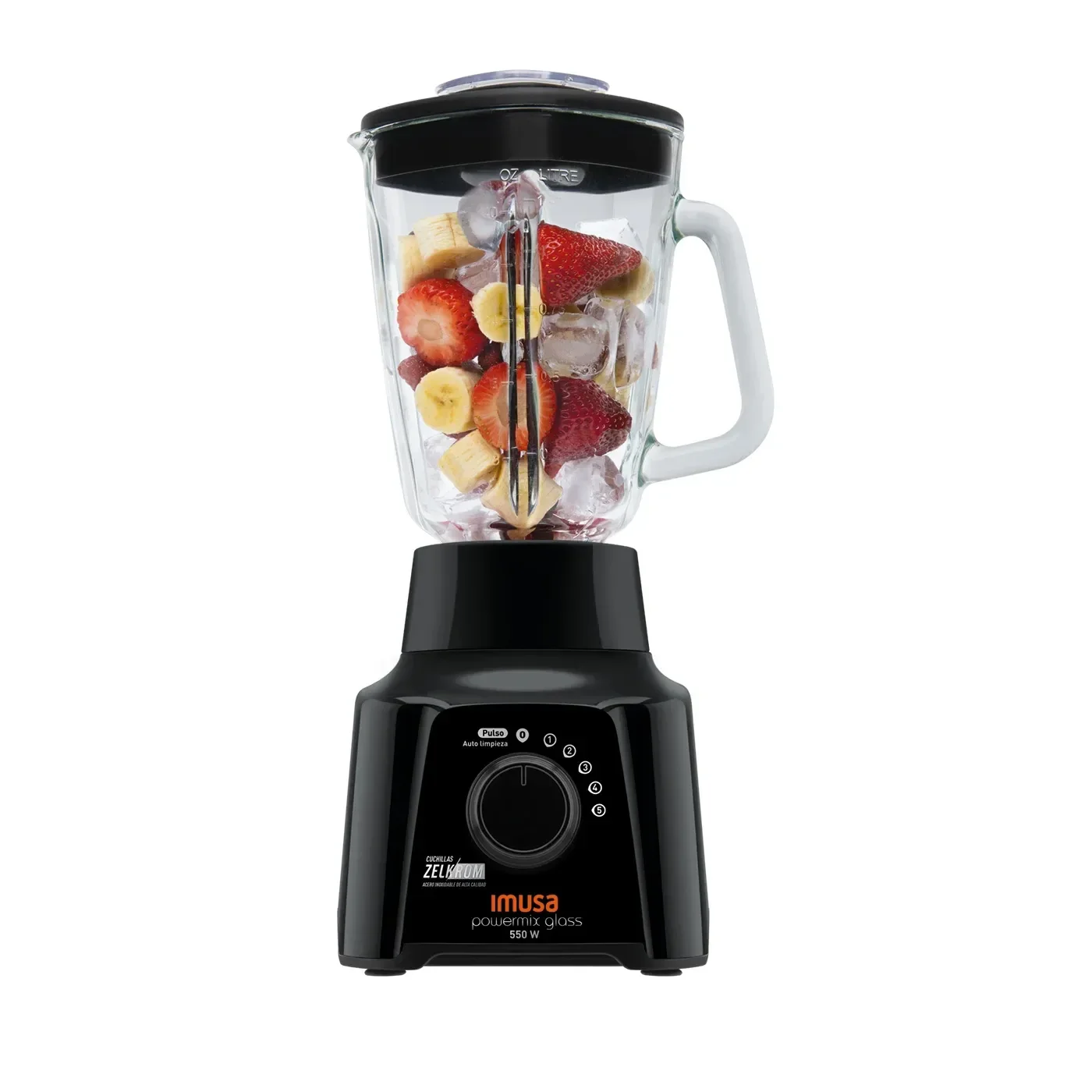 IMUSA Licuadora Powermix Glass 5 Velocidades 1.25 litros
