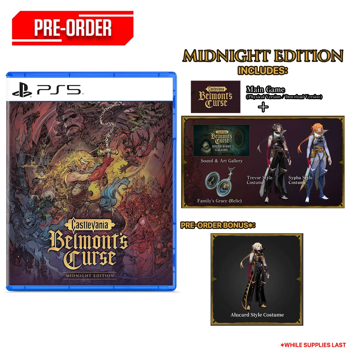 Konami ps5 Castlevania Belmonts Curse Edition Pre