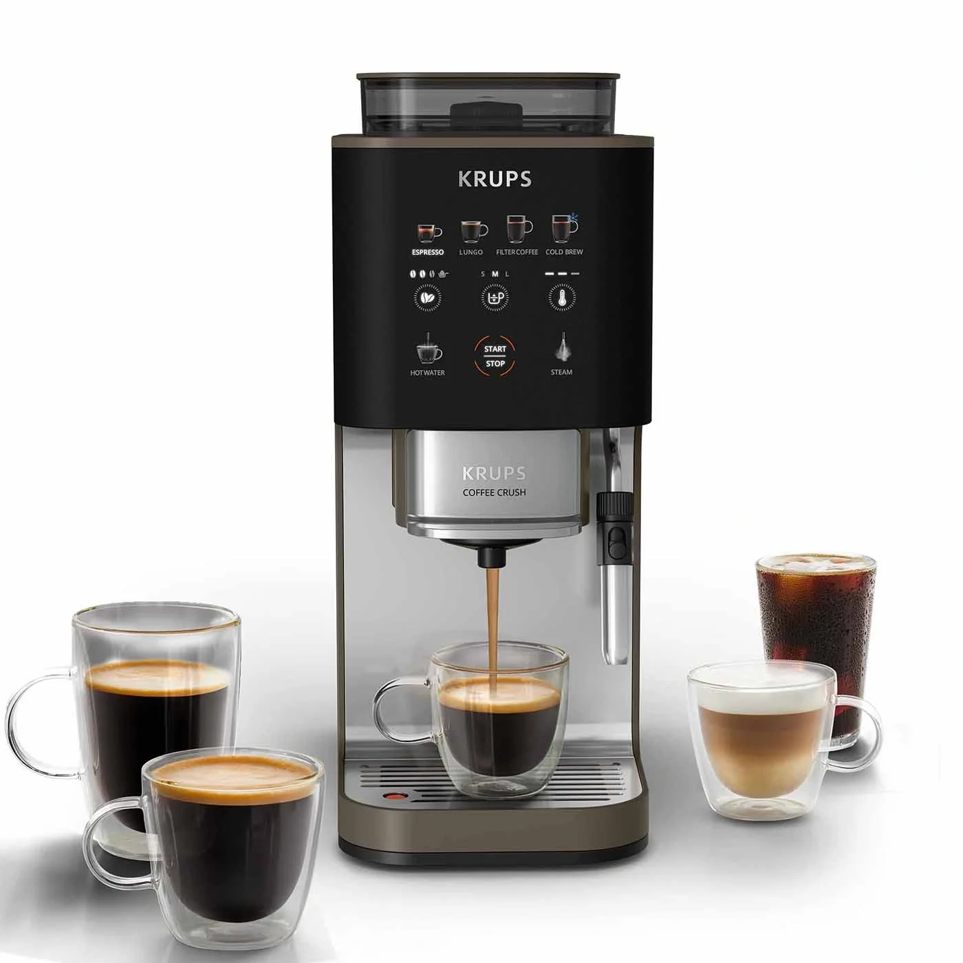 KRUPS Cafetera Expreso Coffee Crush Experience 15 tazas KRUPS Cafetera Expreso Coffee Crush Experience 15 tazas