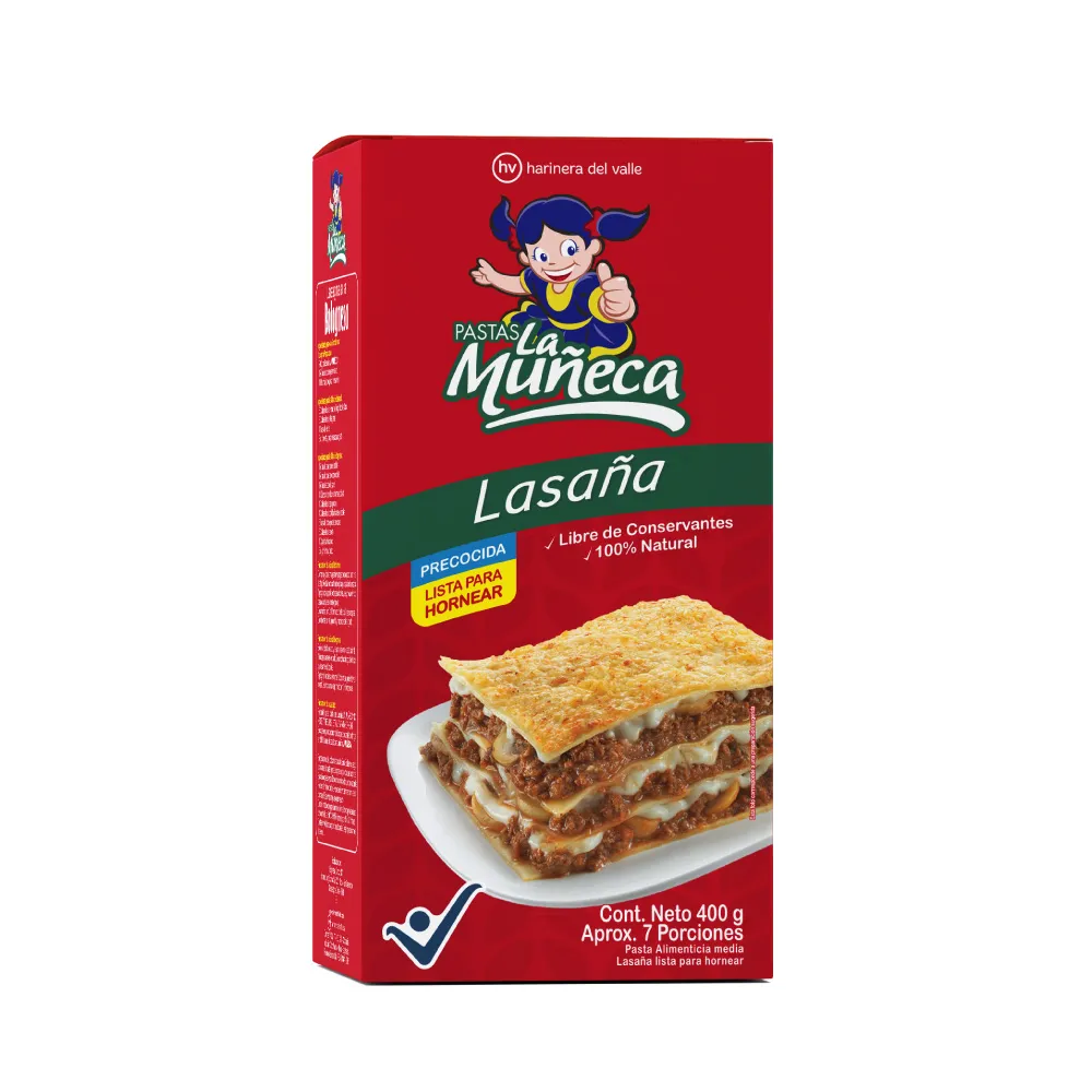 LA MUNECA Pasta Lasagna Pastas Muneca x400g