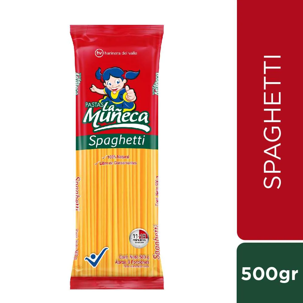LA MUNECA Pasta Spaghetti Pastas Muneca x500g