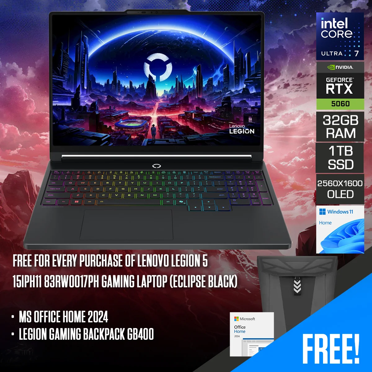 Lenovo Legion 5 15iph11 83rw0017ph Eclipse 1 TB