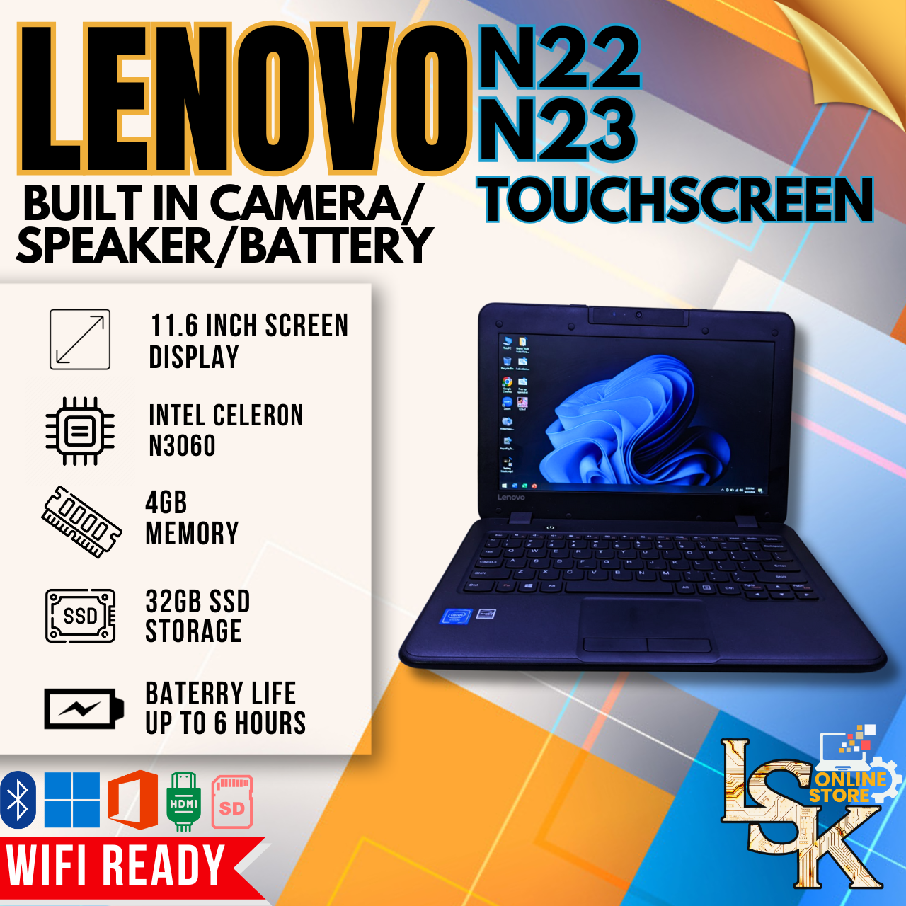 Lenovo Preloved n22 n23 Touchscreen Laptop 32 GB Lenovo Preloved n22 n23 Touchscreen Laptop 32 GB