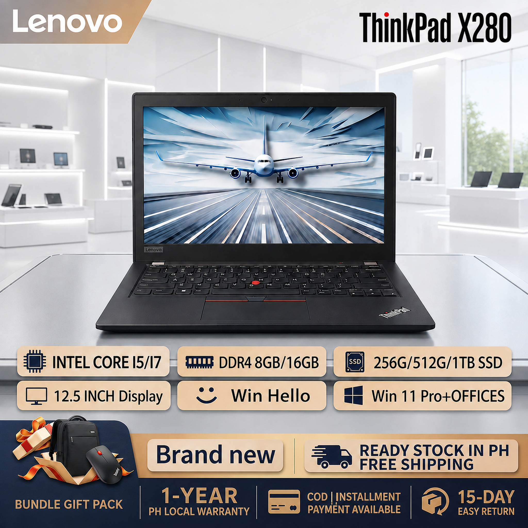 Lenovo Thinkpad x280 Laptop Intel 1 TB