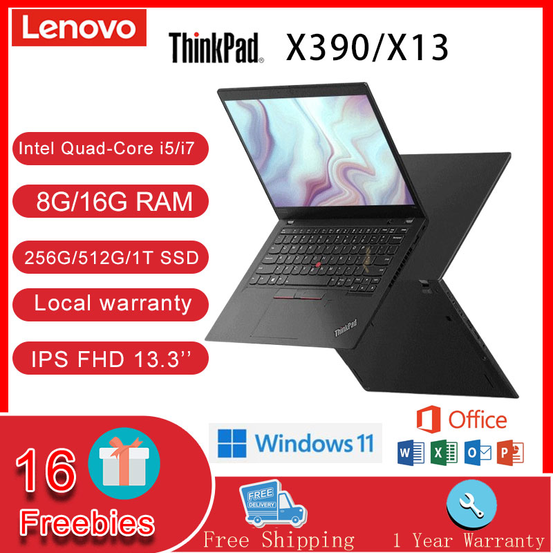 Lenovo Thinkpad x13 x390 Laptop Quad-core 16 GB