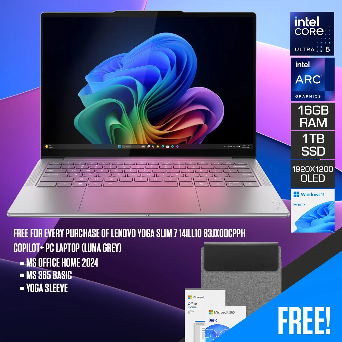 Lenovo Yoga Slim 7 14ill10 83jx00cpph 1 TB