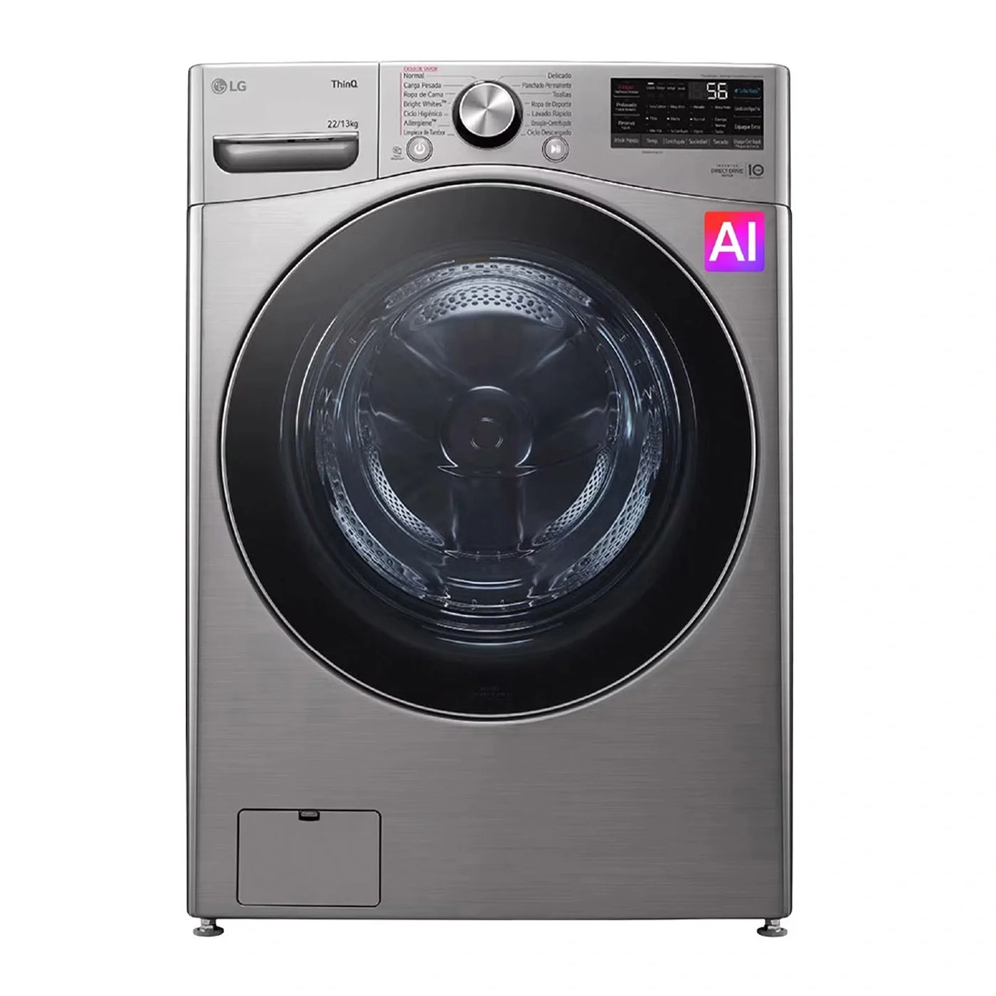 LG Carga Frontal 22 wd22vv2s6br 22 kilogramos LG Carga Frontal 22 wd22vv2s6br 22 kilogramos