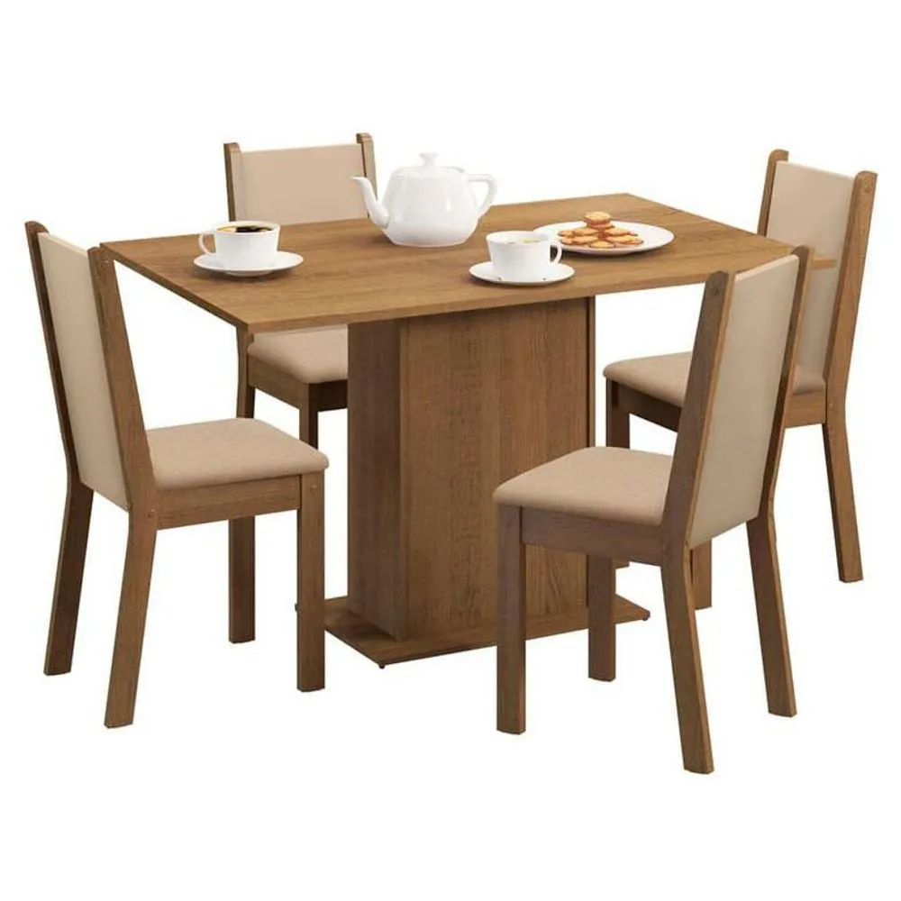 MADESA Juego Comedor Talita 4 Sillas