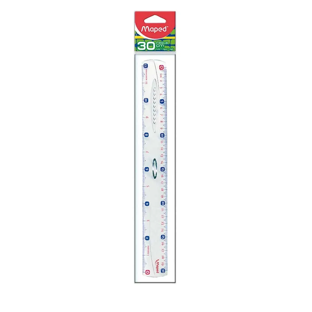 Maped Regla Plastico Transparente 30 Cm