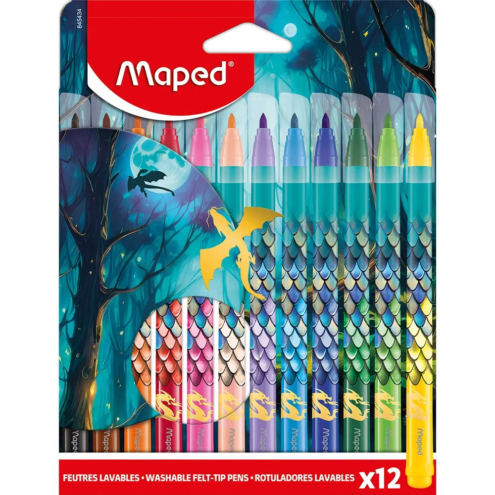 Maped Rotuladores Lavables Escolares Dragon 12