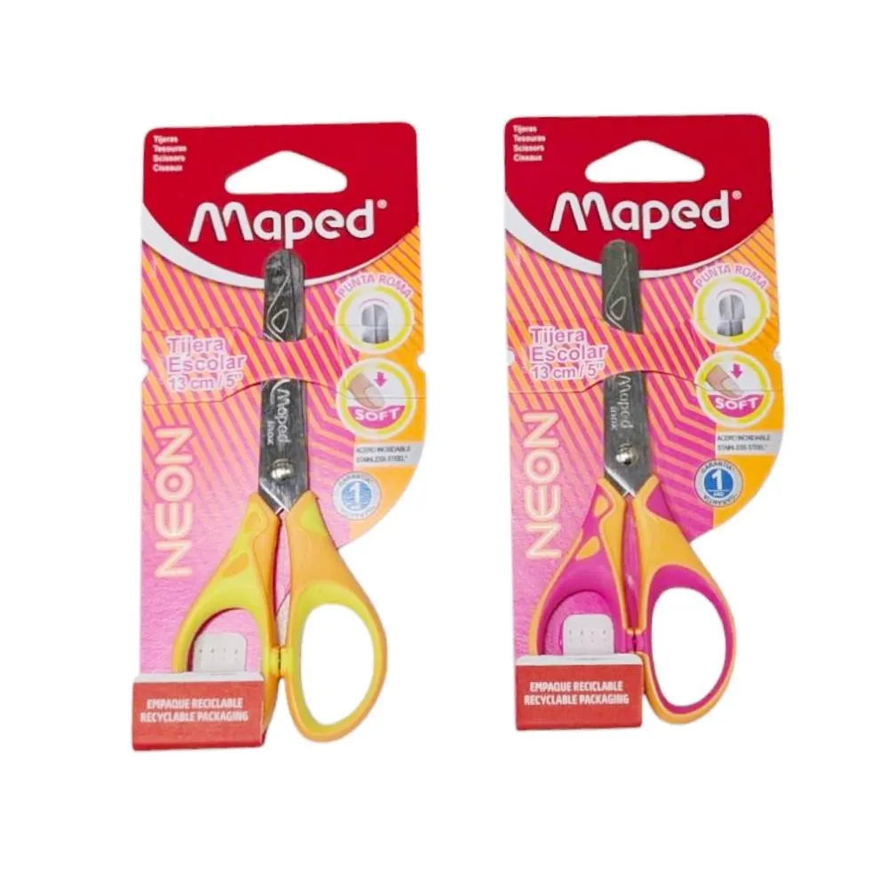 Maped Tijeras Escolares Essentials Neon 13