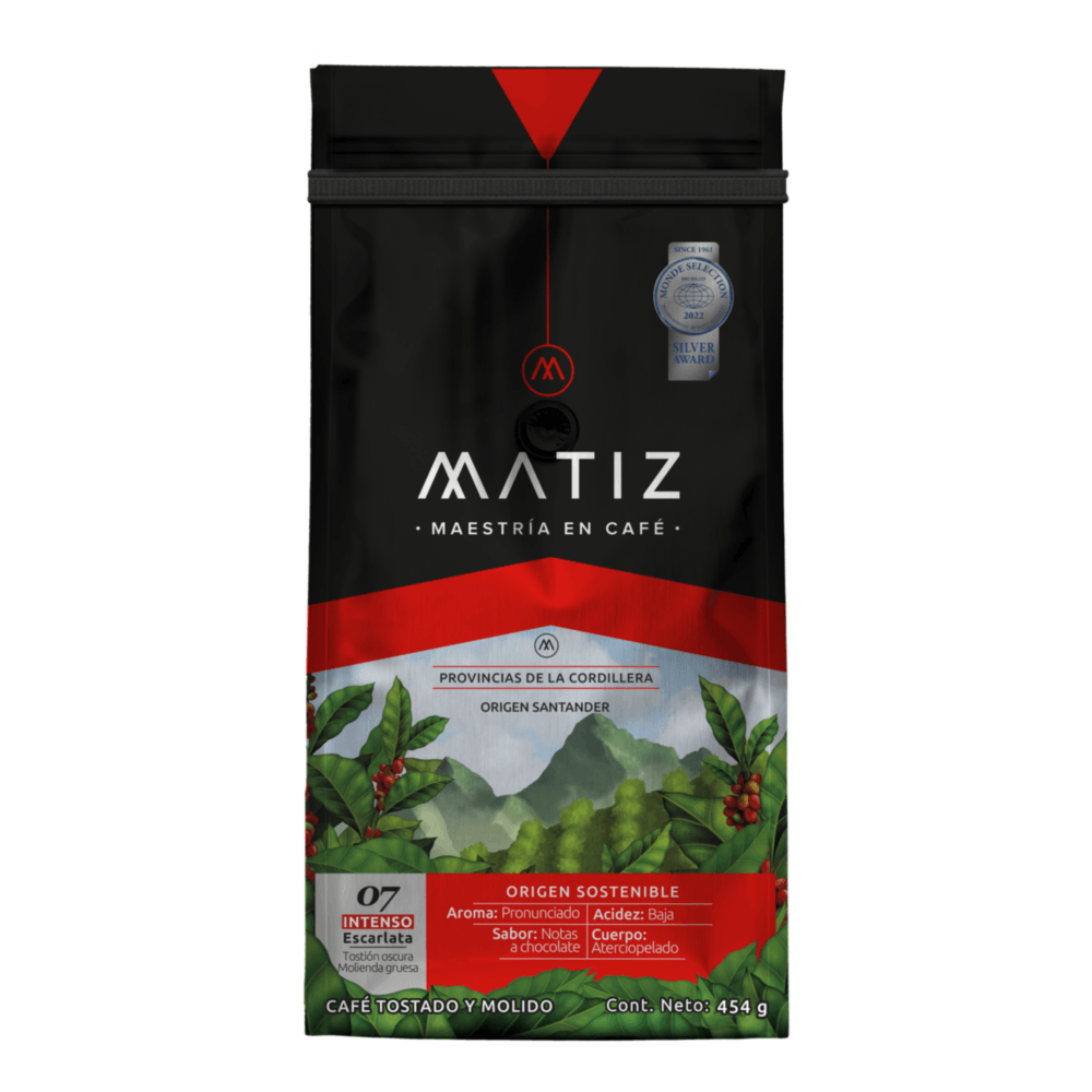 MATIZ Escarlata Molido 454g 8un mantener en lugar fresco