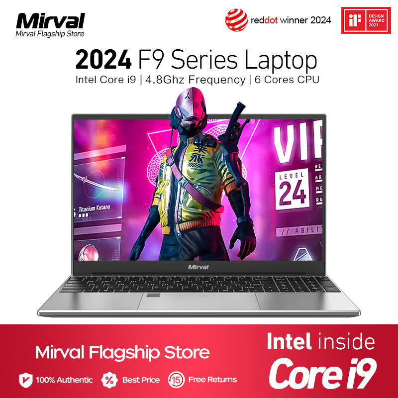 Mirval f9 Laptop Gaming Computer Intel 512 GB
