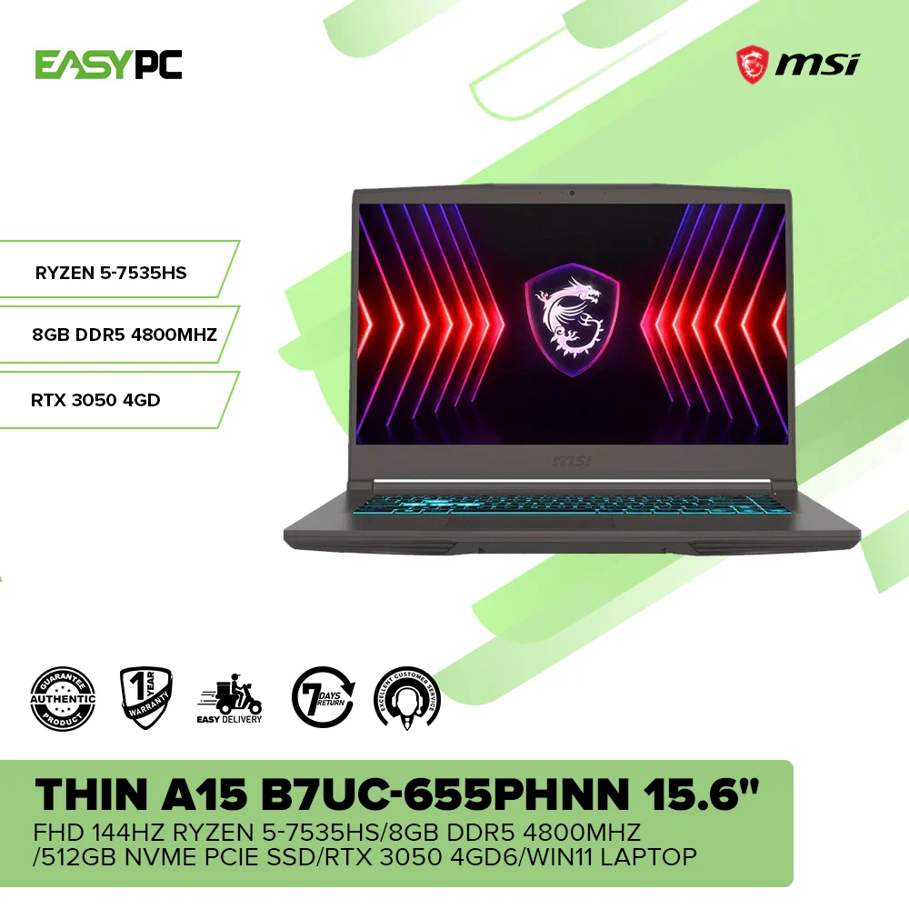 MSI Thin a15 b7uc 655ph 15 512 GB